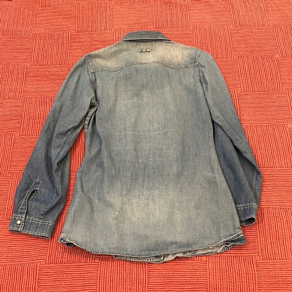 Warehouse One women’s small Light Blue fade Denim Shirt - Picture 3 of 14